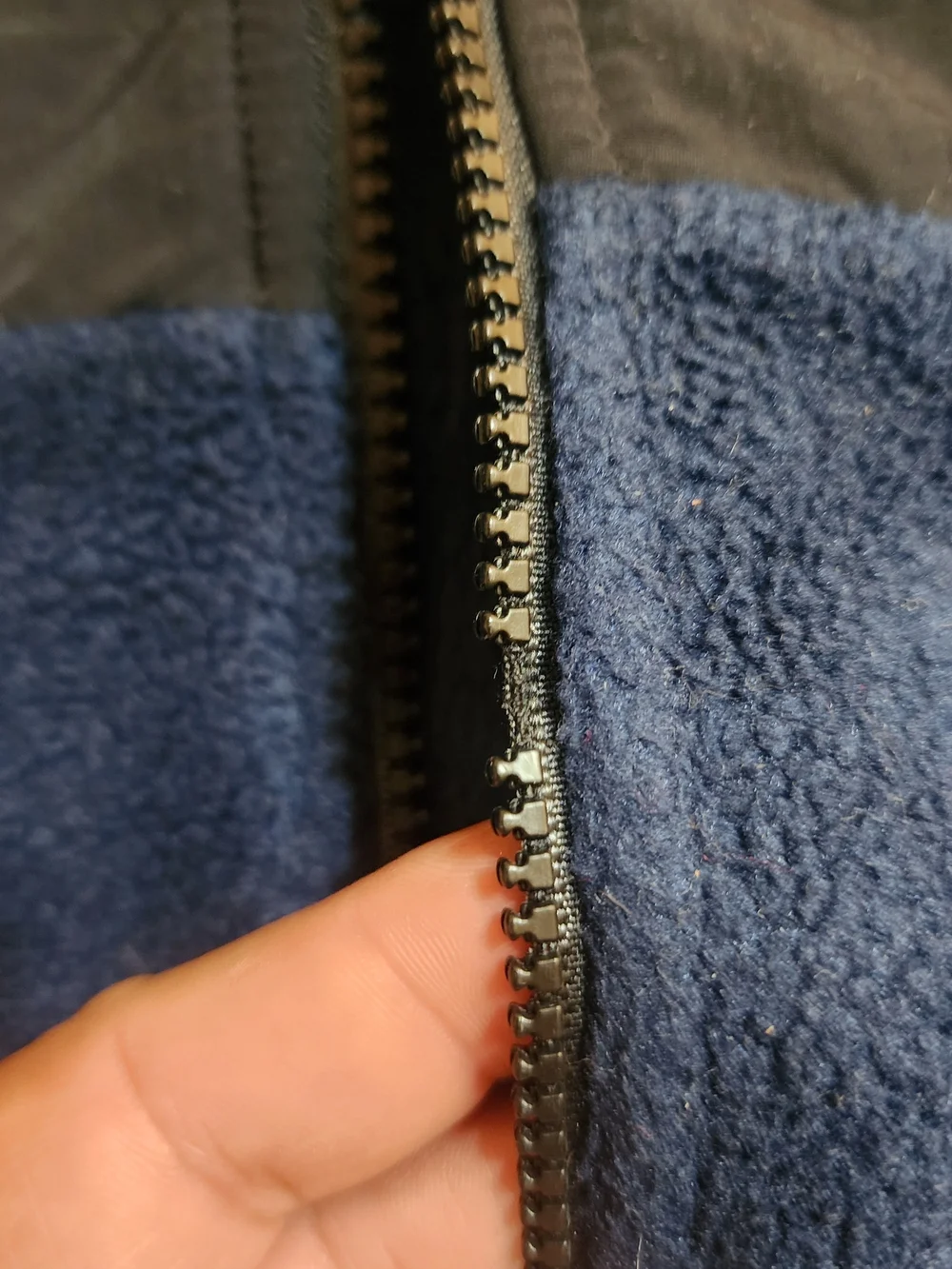 The North Face Men's Blue & Black Fleece Jacket